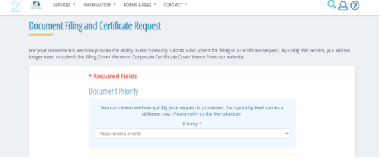 certificado de formación de delaware paso 3