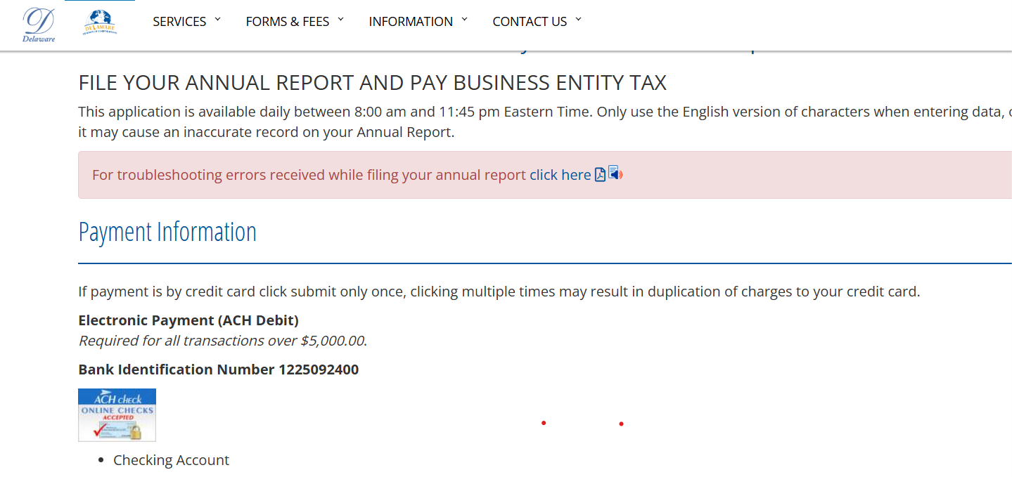 Delaware Franchise Tax