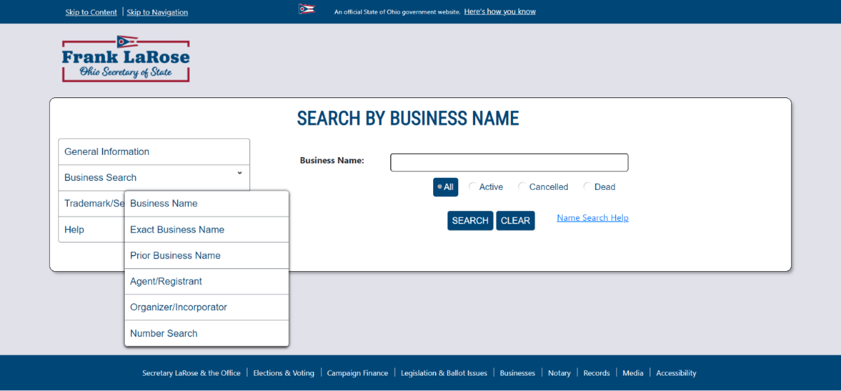 ohio business search